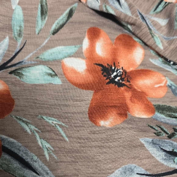 Honeyme Curvy Tan Floral Mini Dress, XXXL - Picture 11 of 11